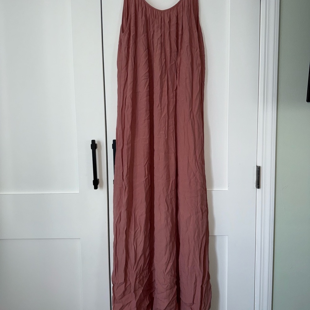 Forever 21 pink/orange maxi dress